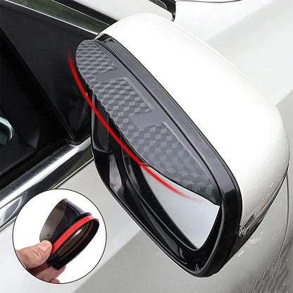 2Pcs Car Rearview Mirror Rain Eyebrow Rain Shield Snow Guard Sun Visor Auto Rear View Shade Protector Rainproof Blades Sticker