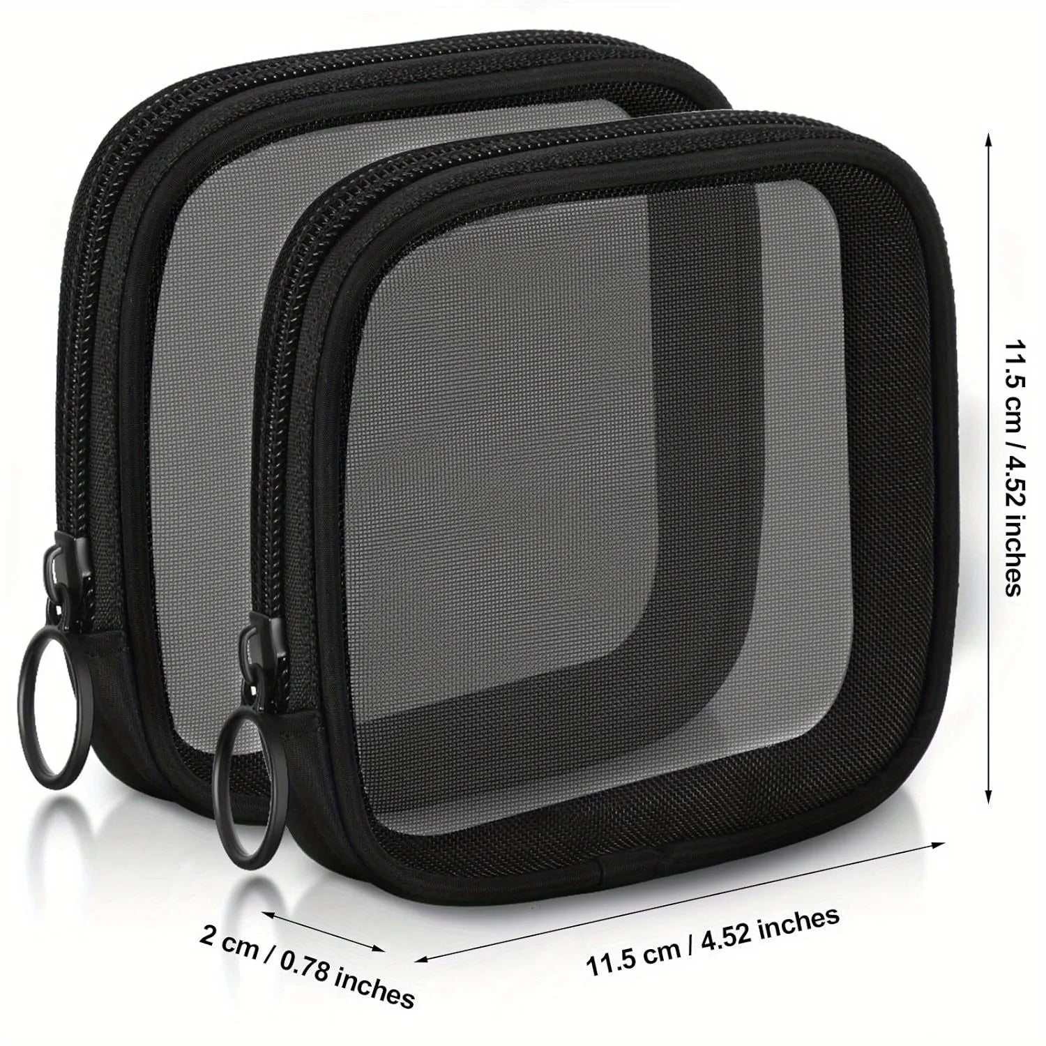 Transparent Mini Cosmetic Bag Small Travel Black Mesh Simple Makeup Bags Girl Storage Toiletry Wash Lipstick Cases