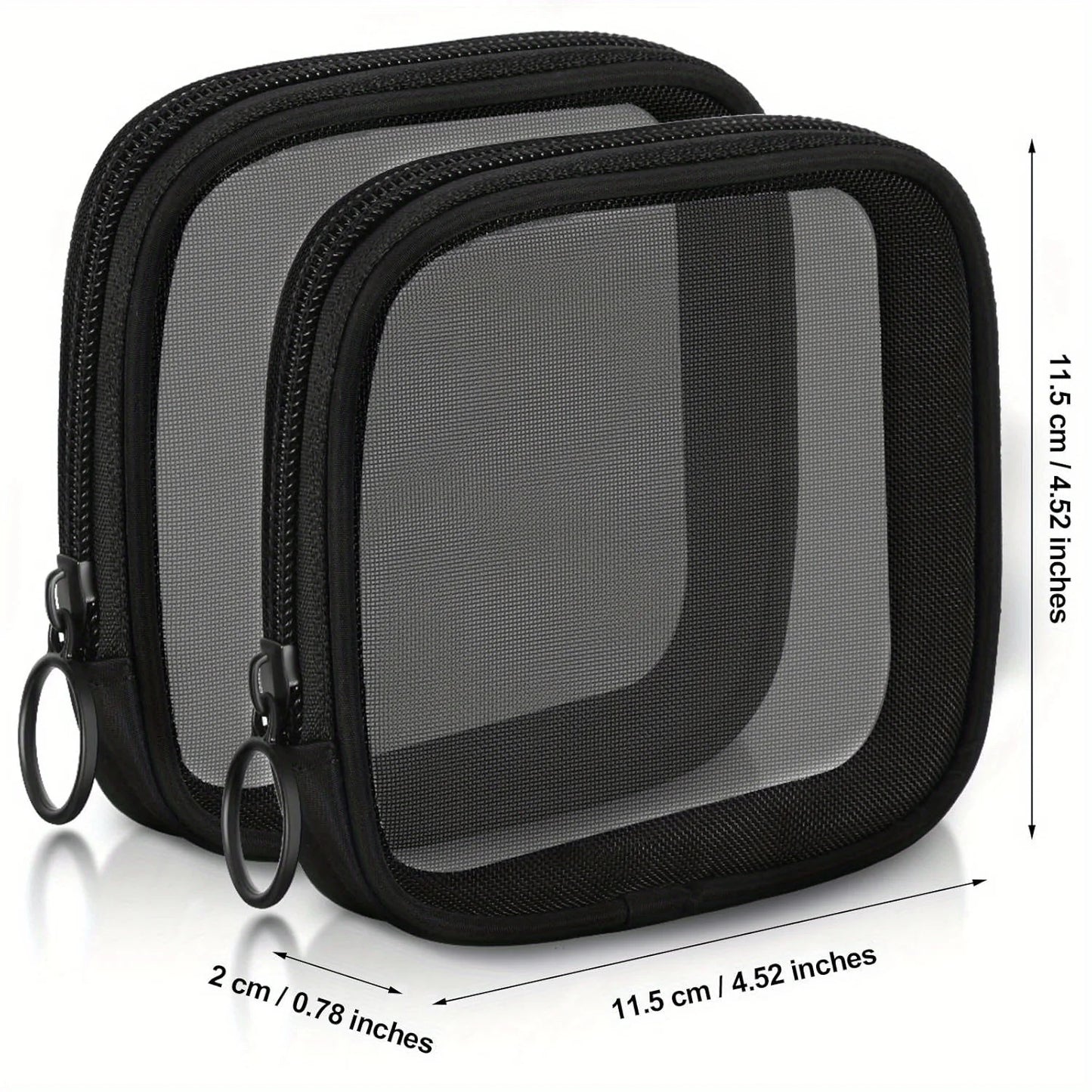 Transparent Mini Cosmetic Bag Small Travel Black Mesh Simple Makeup Bags Girl Storage Toiletry Wash Lipstick Cases
