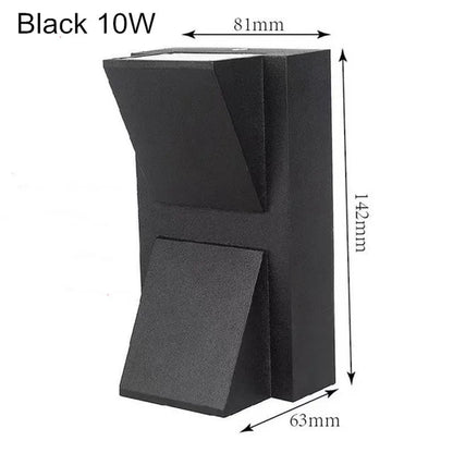 IP65 Waterproof 5W 10W  indoor outdoor Led Wall Lamp modern Aluminum Surface Mounted Cube Led Garden Porch Light AC110V-/220V