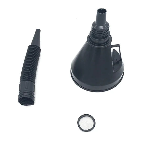 Funil de reabastecimento de motor com filtro, recipiente de gasolina de óleo para carro, motocicleta, caminhão, tubo de extensão, funil de óleo, acessórios de moto