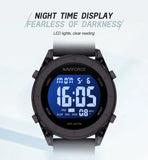 NAVIFORCE NF7108 Casual Wild Ladies Watch 50m Waterproof LCD Digital Display Electronic Silicone Strap Female Clock