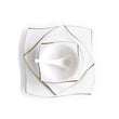 Ceramic Square Plates and Bowl Set Dinner Set Plates and Dishes Bone Porcelain Tableware Phnom Penh Cutlery Kitchen Accessories