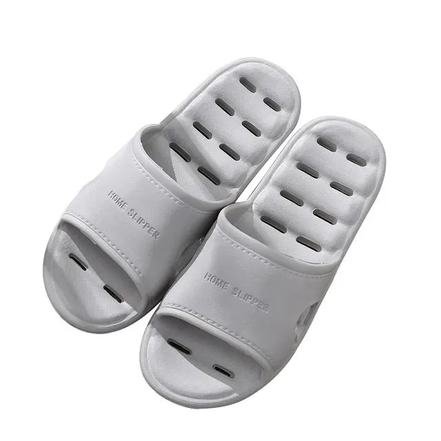 Feslishoet - Zapatillas de baño unisex de EVA, antideslizantes, con fondo suave, antifugas, para ducha, para hombre y mujer, de secado rápido 