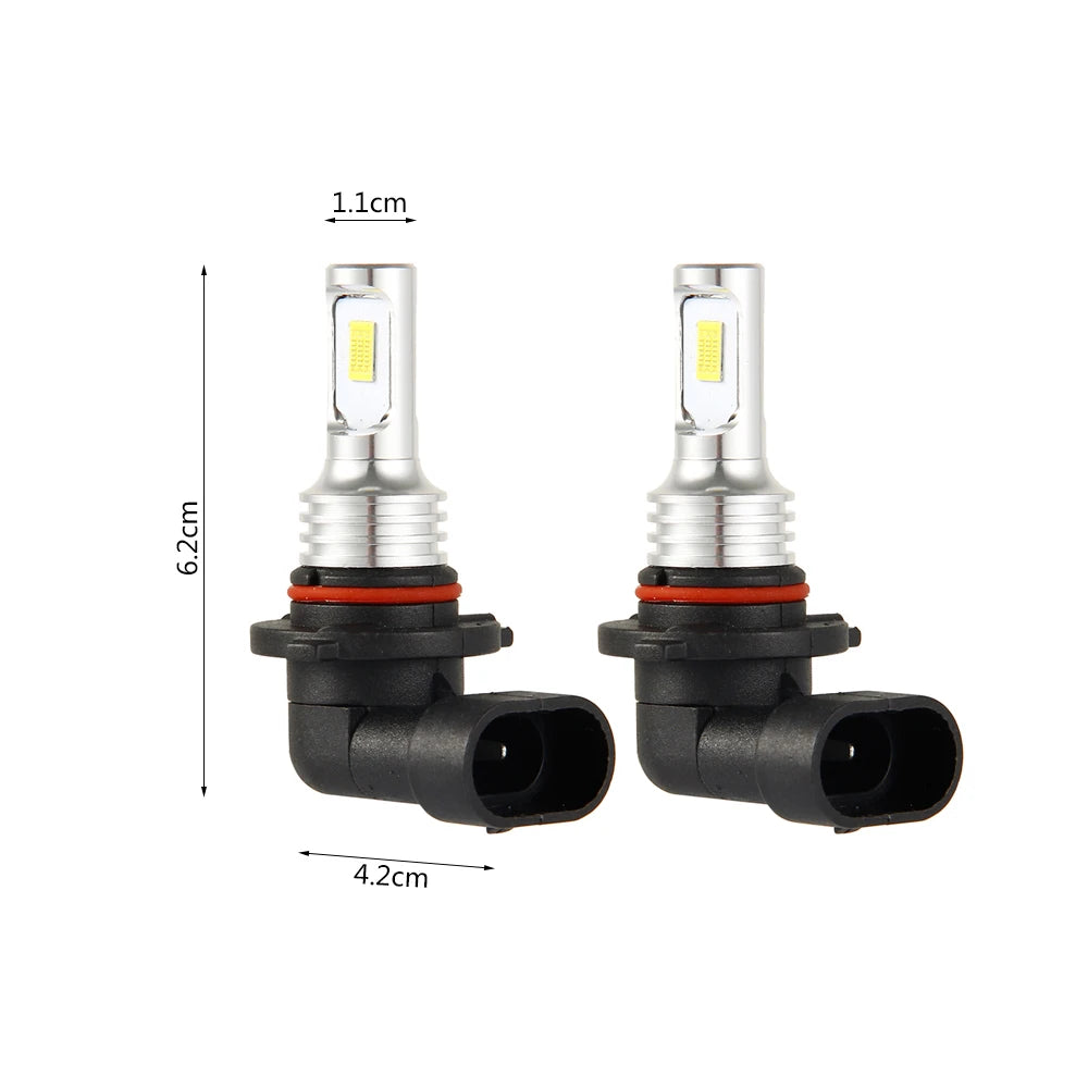 2Pcs Car HB3 LED Bulbs 9005 Headlight Kit Fog Bulb Lamp Light 6000K Xenon White Automotive Fog Lights Turbo Mini Lamp Headlights