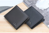 Baellerry Men Genuine Cow Leather Wallet Card Holder Male Purse Short with Coin Pocket Leather Wallets for Men