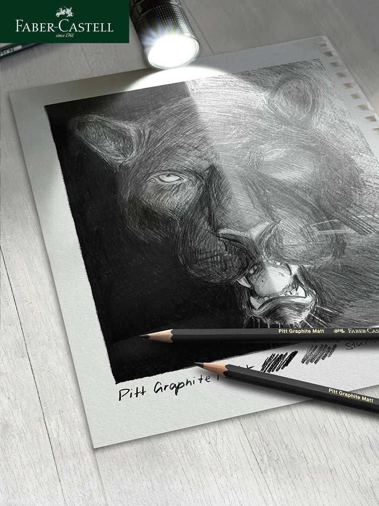 Faber-Castell 8/12pcs Set Matte Sketch Pencil Art Graphite For Sketch Black Lead Writing Drawing Graphite Pencils Supplies