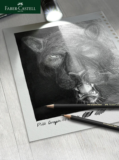 Faber-Castell 8/12pcs Set Matte Sketch Pencil Art Graphite For Sketch Black Lead Writing Drawing Graphite Pencils Supplies