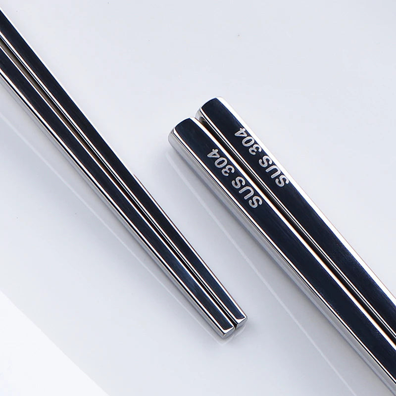 23cm Exquisite Dragon Pattern Chopsticks 304 Stainless Steel Non-slip Chinese Chopstick Food Sushi Sticks Home Kitchen Tableware