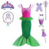 Children's Mermaid Cosplay Costume Girls' Role Play Costume Carnival Halloween Birthday Party Costume Summer Princess Dress