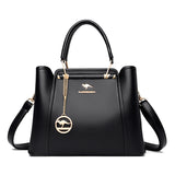 2024 Luxury Women Designer 3 Layers Shoulder Crossbody Bag Ladies Large Capacity Leather Handbags Shopper Brand Messenger Totes