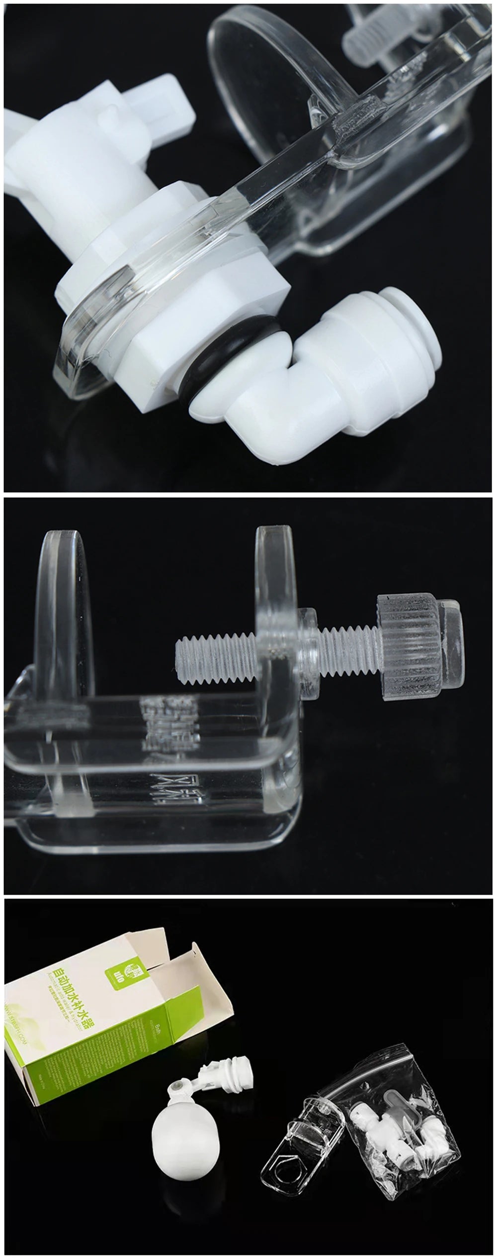 Auto Aquarium Water Changer Kit Power-Free Fish Tank Float Ball Valve Type Auto Water Filler Water Level Controller 1/4 Inch