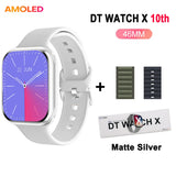 DT Watch 10 Smartwatch DT Watch X AMOLED 46mm Screen Video Play Local Music 4GB NFC ChatGPT Compass Smartwatch For Apple Android