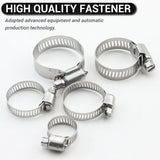 JUIDINTO 2-10pcs Adjustable Worm Gear Hose Clamp Stainless Steel 6-95mm Hose Clip Lock for Water and Gas Pipes