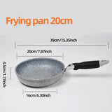 Durable Stone Frying Pan 28/26/24/20cm Wok Non-stick Pan Skillet Cauldron Induction Cooker Pans Pancake Egg Gas Stove Home