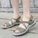 New 2025 Sports Sandals Rubber Velcro Large Size Women's Shoes Casual Comfortable Breathable Simple Summer Middle-Aged People