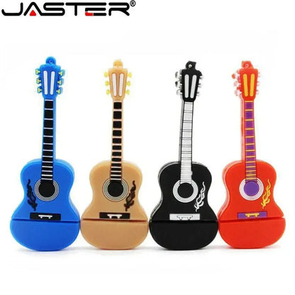 JASTER - Memoria USB de 64 GB con diseño de instrumento musical, diseño de guitarra, violín y violín, resistente al agua, 16 GB y 8 GB