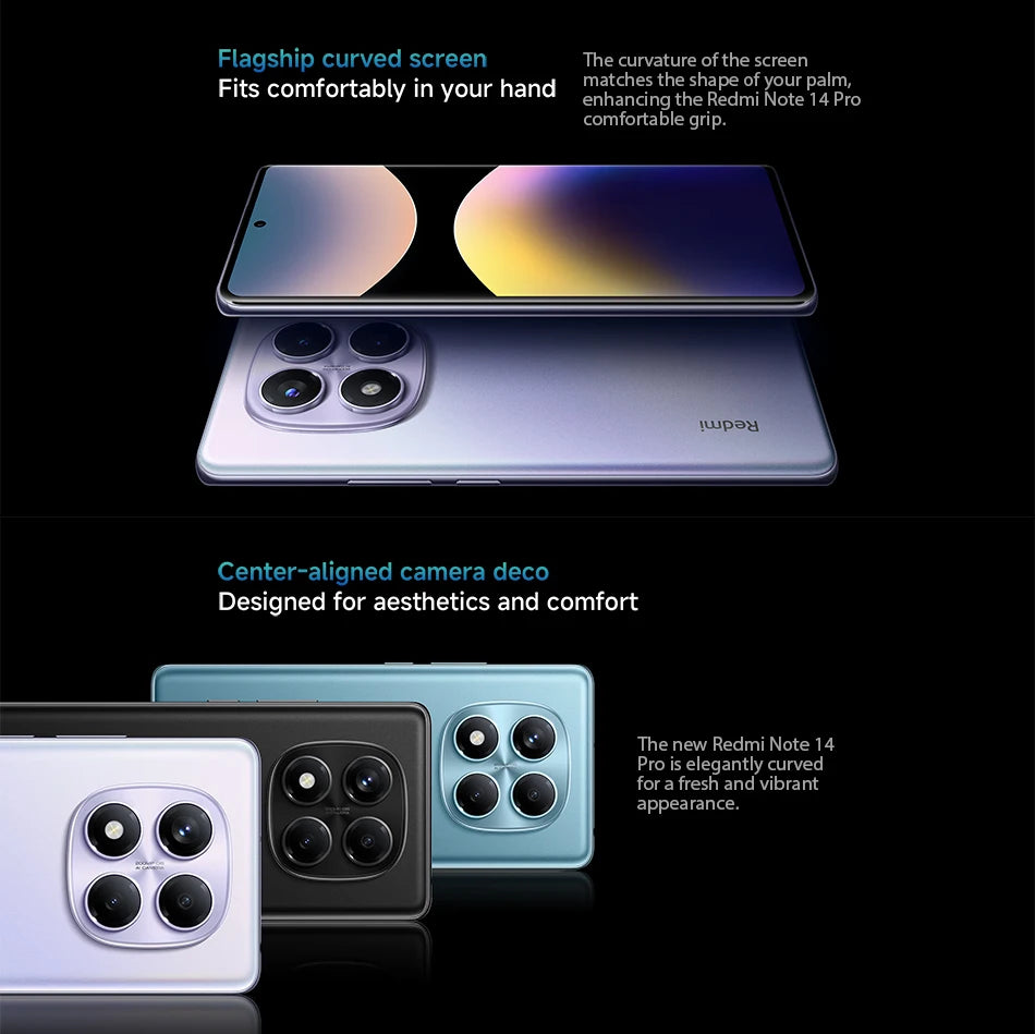 Global version Xiaomi Redmi Note 14 Pro Smartphone 200MP AI camera Helio G100-Ultra NFC 6.67" AMOLED display