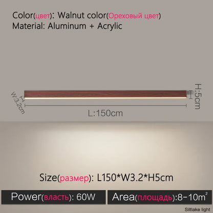 Modern Long Strip Ceiling Light Surface Mounted Minimalist Aisle Lamp Living Room Bedroom Kitchen Home Office LED Lighting