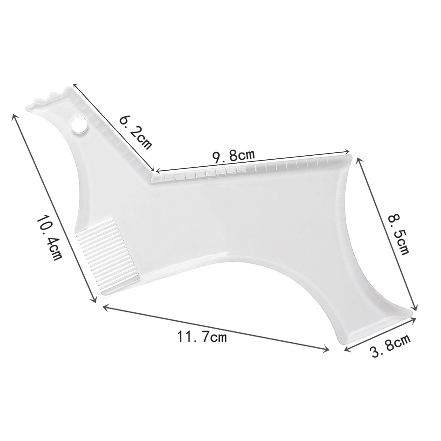 Men Beard Styling Template Stencil Beard Comb Fits All-In-One Beard Shaping Tool Barber Supplies Professional Beard Accessories