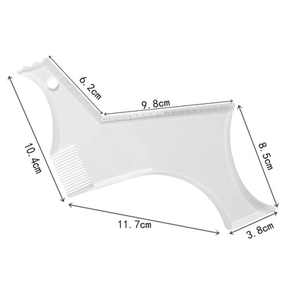 Men Beard Styling Template Stencil Beard Comb Fits All-In-One Beard Shaping Tool Barber Supplies Professional Beard Accessories
