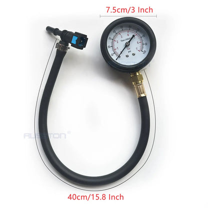 Fuel Pressure Test Kit, combustível manômetro, combustível injeção bomba Tester, Gauge Kit para carro, motocicleta, caminhão, 0-100PSI