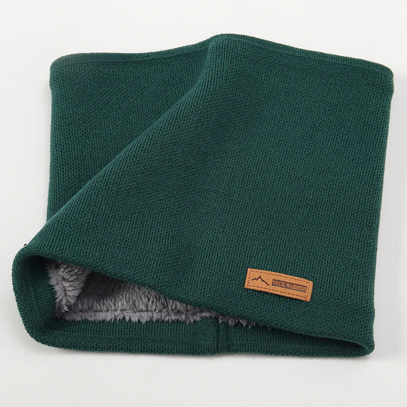 Bufanda cálida de invierno 2023 para mujer, de punto, con anillos de felpa, lisa, para hombre y mujer.