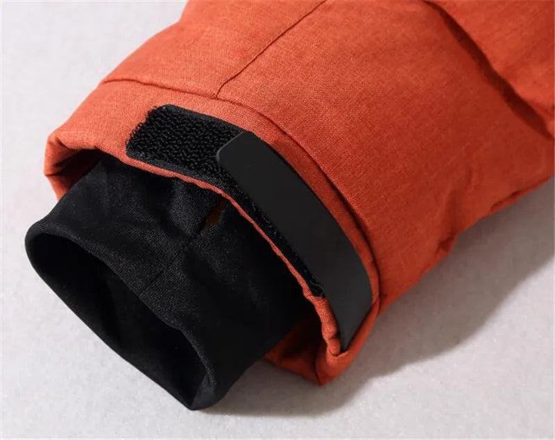 Chaqueta de plumón de 20 grados para hombre, parka de invierno para hombre, chaqueta de plumón de pato blanca con capucha para exteriores, abrigo de nieve acolchado grueso y cálido de gran tamaño M-4XL
