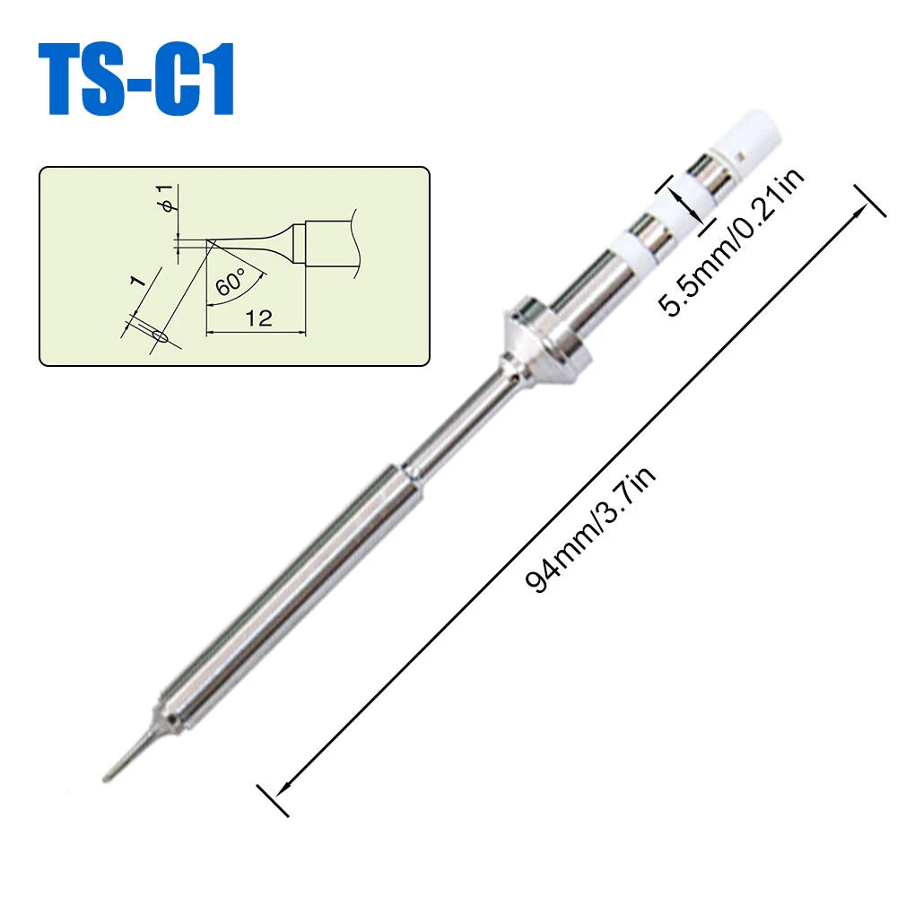 Pine64 TS100 TS101 Soldering Iron Tips Replacement Various Models of Pinecil V2 Electric Soldering Iron Tip TS Series BC2 ILS