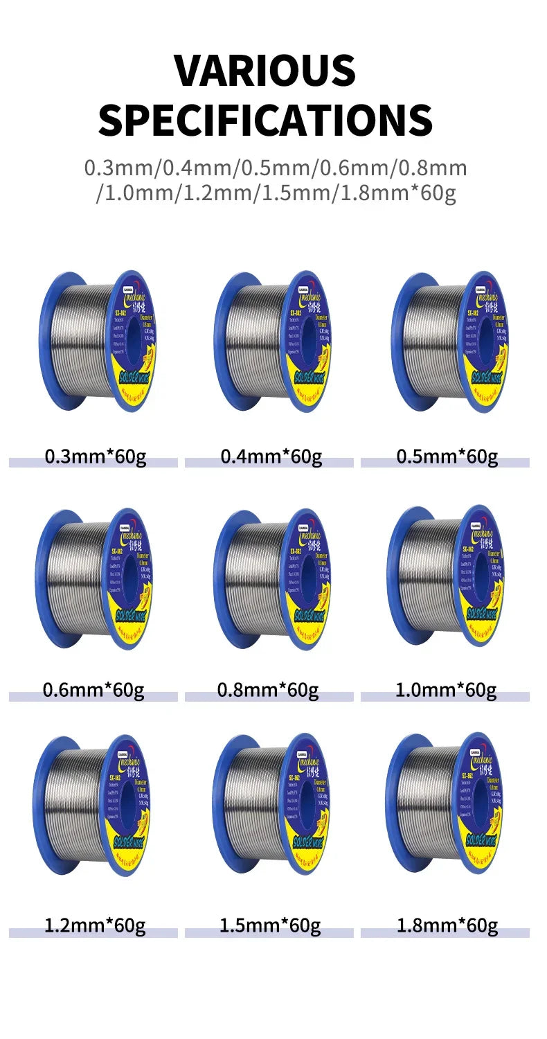 MECHANIC 60g flux SX-862 High temperature resistant for 0.3-1.8mm wire high purity environmental protection tin wire tools