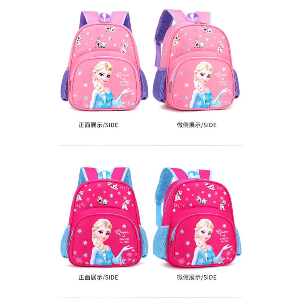 Nuevas mochilas Elsa para niñas de 3 a 7 años, de gran capacidad, impermeables, ligeras, cómodas y transpirables, protegen la columna vertebral.