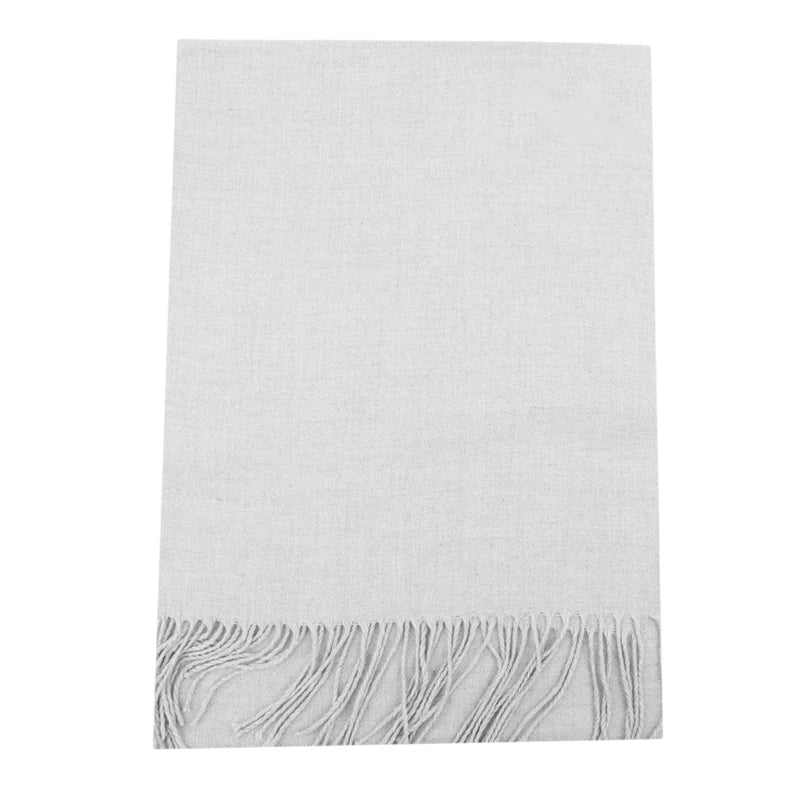 Classic Solid Colors Scarves Men Cashmere Soft Knitted Striped Scarf Long Tassel Neck Warmer Men'S Winter Scarf 2023 New