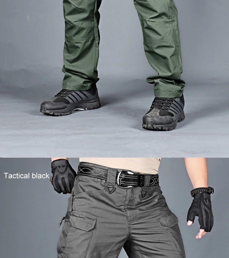 Tactical Cargo Pants Men Combat Outdoor Hiking Work Joggers Lightweight Trousers Male Elasticity Multiple Pockets Resistant Pant