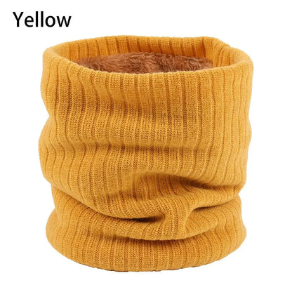 Fleece Lined Scarf Thermal Fleece Snood Neck Warmer Winter Outdoor Windproof Ski Cycling Circle Loop Scarves Men Women Gifts