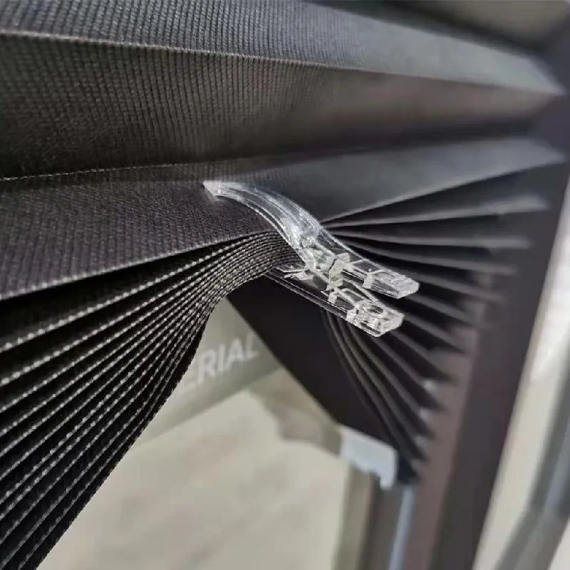 Blind for Window Self Adhesive Pleated Blinds Cordless No Drill Fabric Blinds Room Darkening Shades Blackout Shades for Bathroom