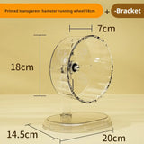 Hamster Transparent Running Wheel Toy For Hamster Quiet Running Exercise Toy Easy To Disassemble And Clean Pets Accessories
