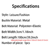 Adjustable Stretch Elastic Waist Band Invisible Belts Buckle-Free Belts for Women Men Jeans Pants Dress No Buckle Easy To Wear