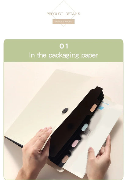 5/8/13 Layers A4 File Folder Storage Bag Test Paper Desktop Tool School Stationery Office Supplies