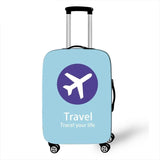 Aircraft Series Luggage Cover High Elasticity Thickened Luggage Case Cover Dust Protection Cover Travel Accessories Packing