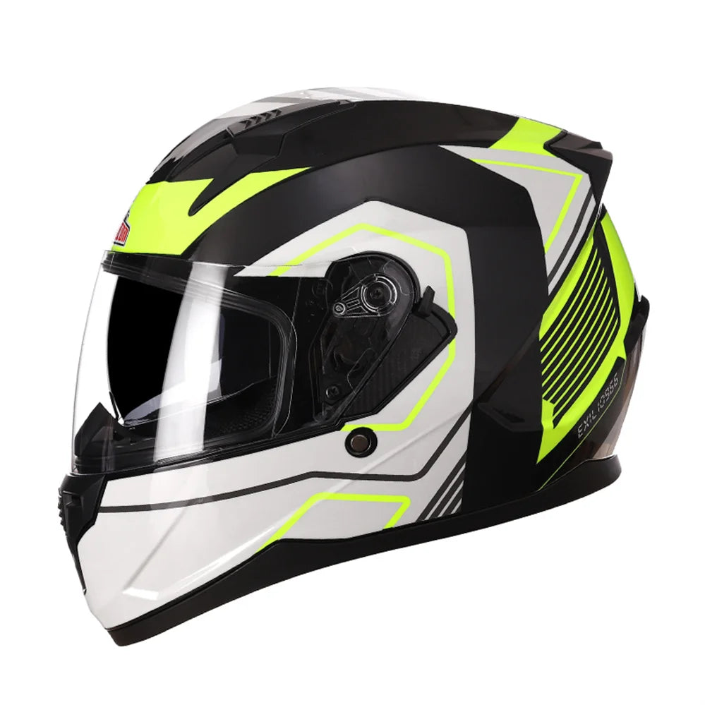 Motorcycle Helmet Full Face Double Lens Capacete Professional Men Women Four Seasons DOT ECE Approved Safety Protective Casco