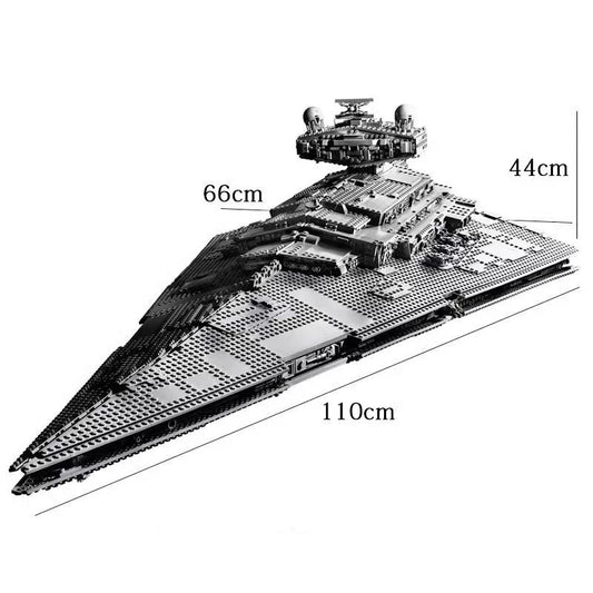 Assemble Home Decor Imperial Navy Stormtrooper Star Destroyer Galactic Empire Star Cruiser Starfighter Dark Fleetship 75252