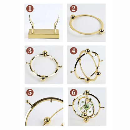 Rotating Magnetic Wobbler Earth Perpetual Motion Desktop Desktop Office Model Ornament Simple Usb Decor Decor Orb M1u8