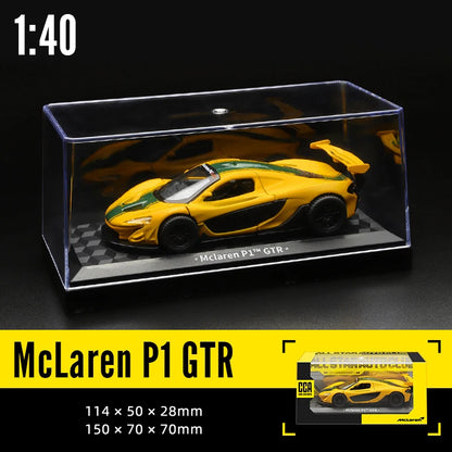 CCA 1:43 BMW Gulf Oil Station Shell Station McLaren Lamborghini Series Racing Alloy Car Model Toy Car Casting Pullback Function