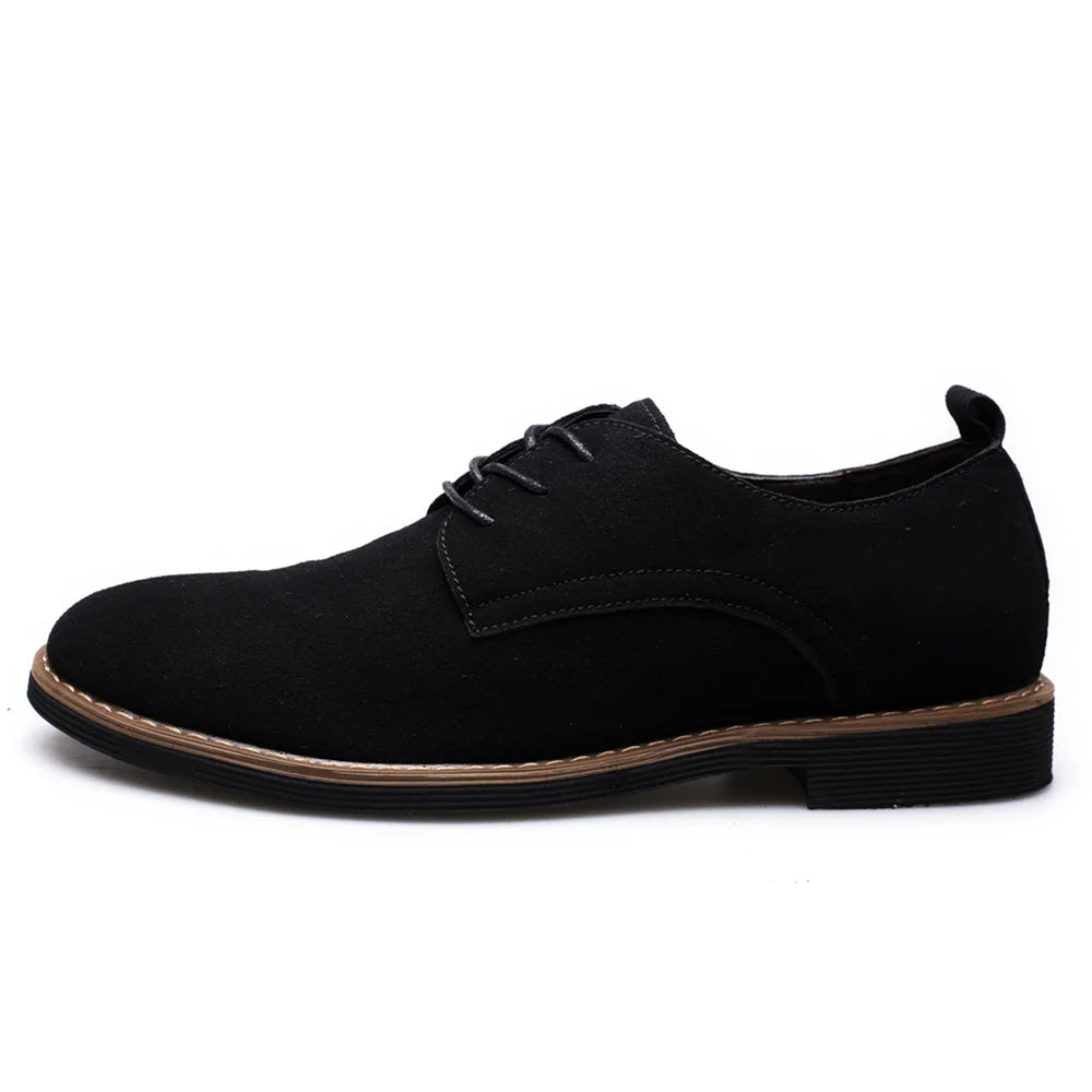 Luxury Men's Oxford Shoes, High-Quality Suede Leather Business Casual Shoes for Men, Lace-Up Men's Party Wedding Shoes, Plus Size