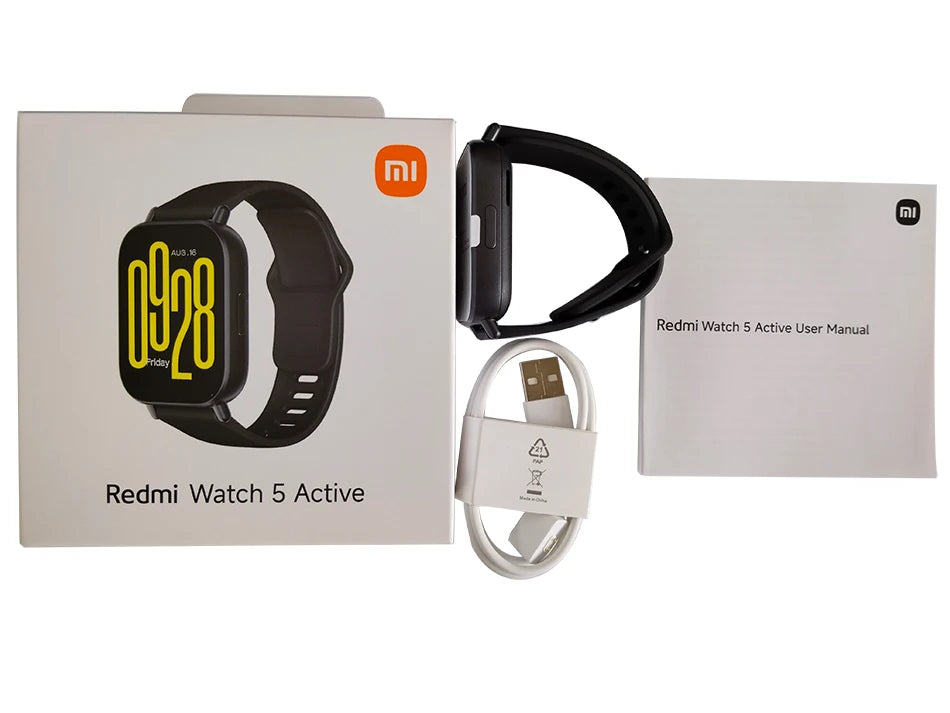 Global Version Xiaomi Redmi Watch 5 Active 2'' Display Up to 18 days of battery life 140+ workout modes Bluetooth calling 5ATM