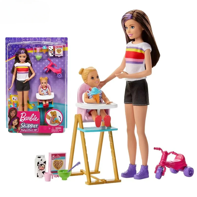 Original Travel Barbie Doll with Clothes Accessories Barbie Doll Toys for Children Baby Toys for Girls Doll