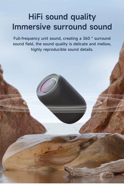 Potente altavoz Bluetooth Zealot-S32PRO, inalámbrico con graves, luz LED, para exteriores, subwoofer, resistente al agua.