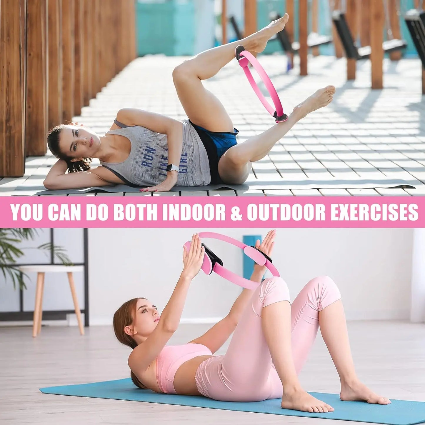 Aro de Pilates, Círculo Mágico de Fitness para Tonificar Muslos, Abdominales y Piernas, Entrenamiento de Resistencia, Deporte Corporal, Fitness, Yoga