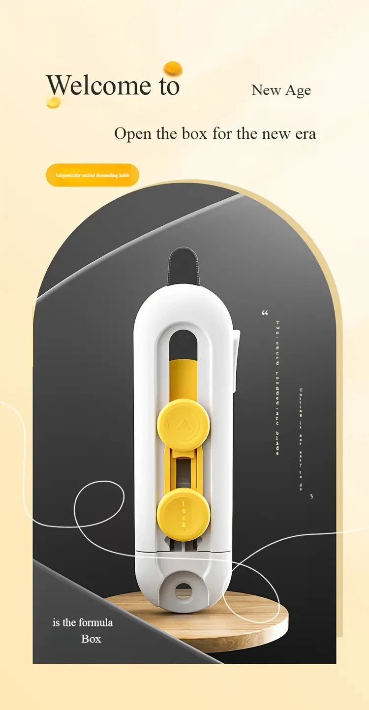 1pc, magnetic mini box cutter Portable box cutter Letter opener and paper cutter Retractable blade Durable ABS material mini box