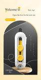1pc, magnetic mini box cutter Portable box cutter Letter opener and paper cutter Retractable blade Durable ABS material mini box